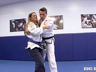 Karate School fucks his Pupil apt after parade-ground fight