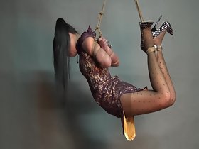 Yaner चरम hogtie-लटका चुनौती