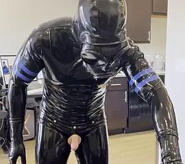 Rubberdrone jerks wanting here latex socks