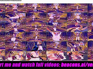 Genshin Impact - Fischl - Pakaian Xray Tarian Seksi + Gaya Doggy Berbohong Seks (HENTAI 3D)