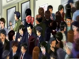 Hentai Slip up on caldo scopata e sborrata in treno